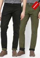 Peter England Green Chinos men