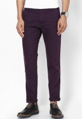 Peter England Purple Chinos men