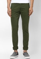 Phosphorus Green Colour Solid Chinos men