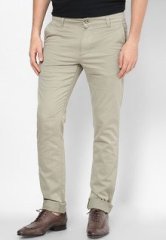 Phosphorus Slim Fit Light Grey Casual Trouser men