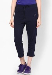 Pluss Blue Ladies Track Capri With Regular Fit women