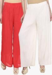 Preist Trading Pack Of 2 Multicoloured Solid Palazzos women