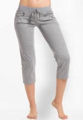 Prettysecrets Grey Solid Capri women