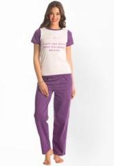 Prettysecrets Purple Printed Nightwear women