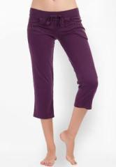 Prettysecrets Purple Solid Capri women