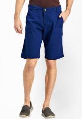 R&c Solid Blue Shorts men