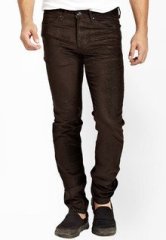 R&c Solid Coffee Chinos men