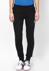 Reebok Cotton Spandex Black Trouser women