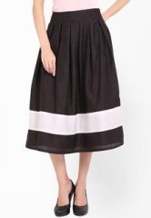 Ridress Black Solids Skirts women