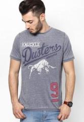 Ringspun Grey Dusters Round Neck T Shirt men