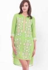 Rinku Sobti Green Embroidered Tunic women