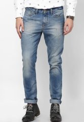 River Island Light Blue Slim Fit Jeans men