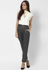 River Island White And Grey Tie Neck Jumpsuit women