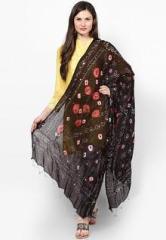 Ruhaans Black Printed Dupatta women