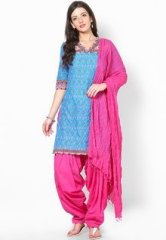 Ruhaans Magenta Solid Patiala Salwar With Dupatta women