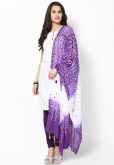 Ruhaans Purple Printed Dupattas women