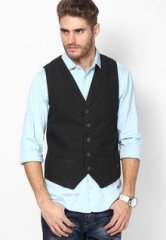 S Oliver Black Waistcoat men