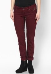 S Oliver Maroon Jeans women