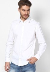 S Oliver White Casual Shirt men