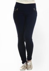 Samayra Navy Blue Solid Jegging women