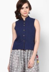 Sampada Blue Summer Jacket women