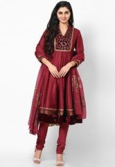 Sangria Maroon Suit Set women