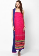 Sangria Pink Dress Materials women