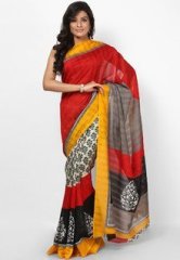 Sattika Silk Blend Multi Saree women