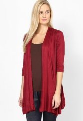 Senora Solid Maroon Shrug women