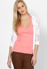 Senora Solid White Shrug women