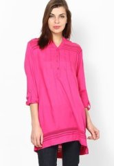 Sepia Solid Pink Tunic women