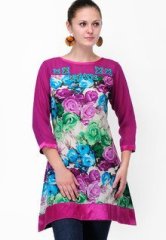 Shakumbhari Magenta Printed Tunic women