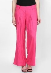 Shibori Designs Pink Pleated Palazzo Pants women