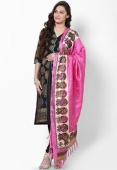 Shree Bhagalpuri Silk Multi Color Printed Dupatta women