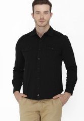 Smokestack Solid Black Casual Shirt men