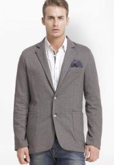 Smokestack Solid Grey Blazer men