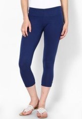 Softwear Blue Solid Capri women