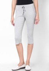 Softwear Grey Milange Solid Capri women