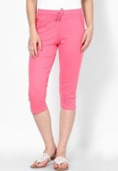 Softwear Pink Solid Capri women