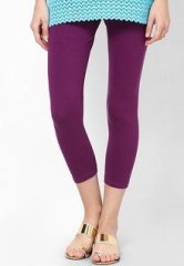 Softwear Purple Solid Capri women