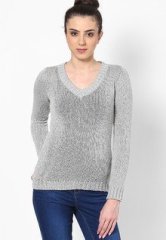 Species Grey Solid Sweater women