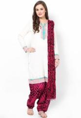 Stri Magenta Printed Bottom & Dupatta Sets women