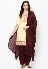 Stri Maroon Printed Bottom & Dupatta Sets women