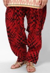 Stri Red Printed Patiala Salwar With Dupatta women