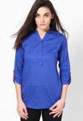 Style Quotient Blue 3/4Th Sleeve Tunic women