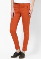 Style Quotient Orange Solid Coloured Pant women