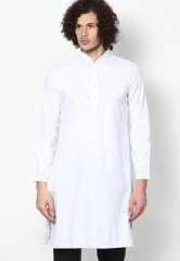 Sultan The King Of Kurta Solid White Kurta men