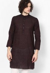 Sultan The King Of Kurta Striped Black Kurta men