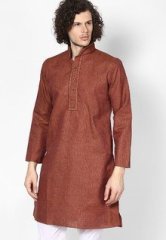 Sultan The King Of Kurta Striped Rust Kurta men