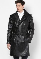 Suxus Solid Black Coat men